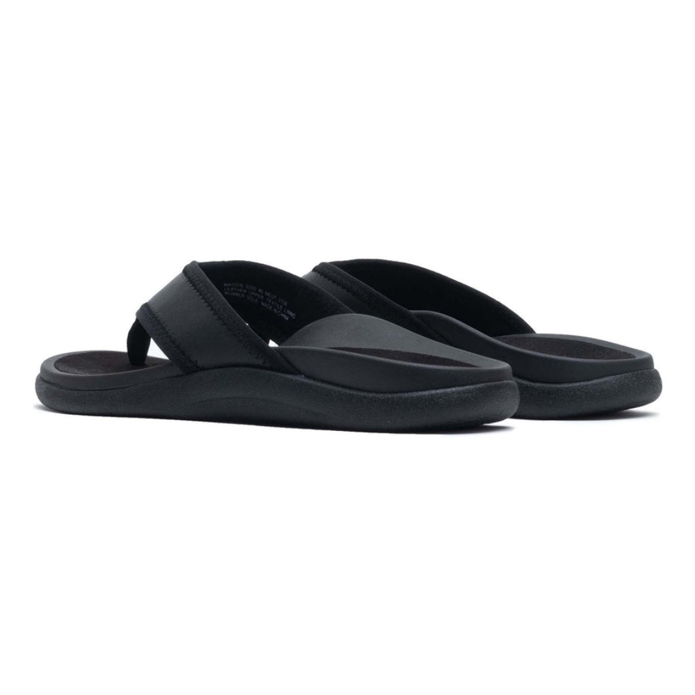 ABEO Black Women's Leather Maddie Flip-Flops - Picture 5 of 12